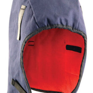 OccuNomix Navy Blue 100% Cotton Twill Hot Rods 2 Layer Classic Mid-Length Winter Liner With Heavyweight Fleece Lining, Hook And Loop Closure, Extra Long Nape, DuPont Tyvek Insulated Ear Barrier And Warming Pack Pockets