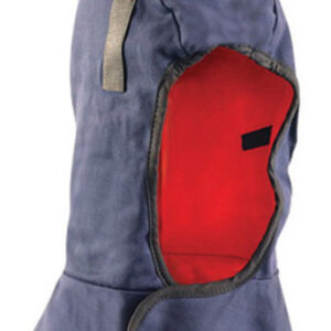 OccuNomix Navy Blue 100% Cotton Twill Outer Shell Hot Rods 2 Layer Premium Shoulder Length Winter Liner With Red Fleece Lining And DuPont Tyvek Insulated Ear Barrier