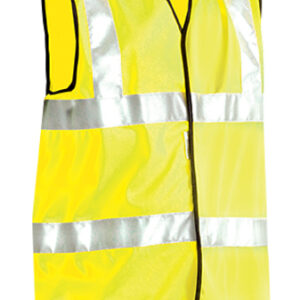 OCCUNOMIX HI-VIZ YELLOW POLYESTER DUAL STRIPE VEST