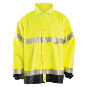 OccuNomix Medium Hi-Viz Yellow And Navy Blue 30" 150D Oxford with PU Coating Jacket