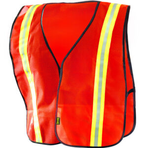 OccuNomix Size 4X Yellow Economy Value Light Weight Polyester Mesh Vest With Front Hook And Loop Closure
