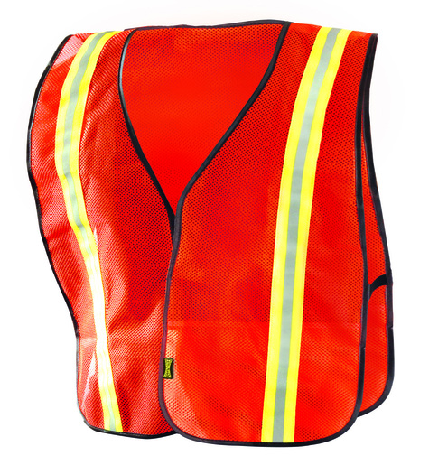 OccuNomix X-Large Yellow Economy Value Light Weight Polyester Mesh Vest With Front Hook And Loop Closure