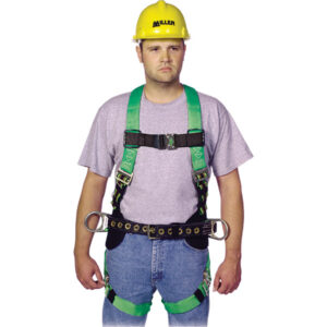 Honeywell Miller DuraFlex Python Ultra Harness w/ 6" Comfort Back Pad, Side D-Rings, & Removable Waist Belt, Lime/Black, 1/Each