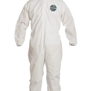 Dupont ProShield Basic Coveralls w/Elastic Wrists and Attached Boots, White