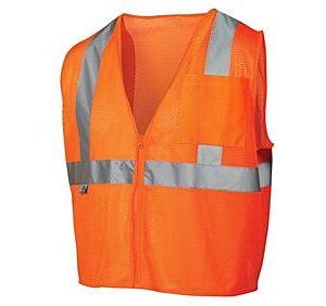 Type R Class 2 Mesh Safety Vest with Pocket, Orange,