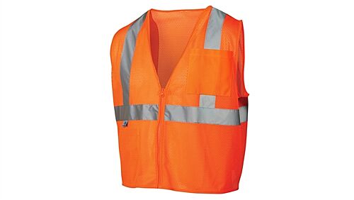 Type R Class 2 Mesh Safety Vest with Pocket, Orange,