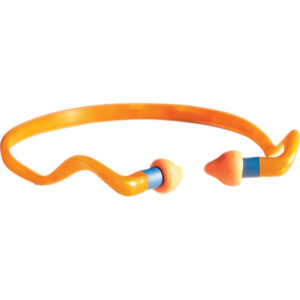 Honeywell Howard Leight QB2HYG Banded Earplugs, Orange, 10/Box