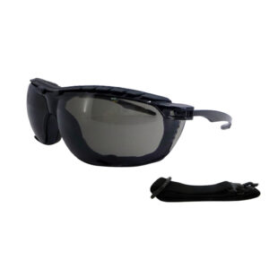 Radnor RelEye Ultra Light Removable Foam Lined Safety Glases With Gray Frame And Gray Lens