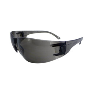 Radnor Classic Series Safety Glasses With Gray Frame And Gray Polycarbonate Anti-Scratch Lens