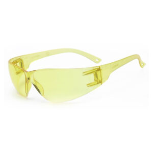 Radnor Classic Series Safety Glasses With Amber Frame And Amber Polycarbonate Anti-Scratch Lens