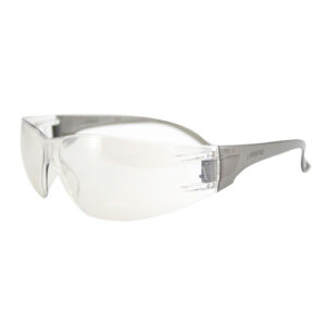 Radnor Classic Series Safety Glasses With Gray Frame And Clear Polycarbonate Anti-Scratch IndoorOutdoor Lens