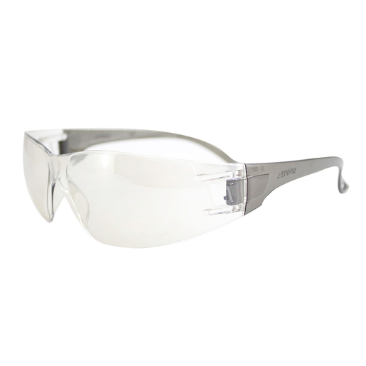 Radnor Classic Series Safety Glasses With Gray Frame And Clear Polycarbonate Anti-Scratch IndoorOutdoor Lens