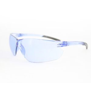 Radnor Classic Plus Series Safety Glasses With Clear Frame And Blue Polycarbonate Hard Coat Anti-Scratch Lens
