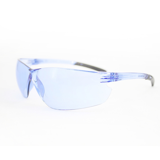 Radnor Classic Plus Series Safety Glasses With Clear Frame And Blue Polycarbonate Hard Coat Anti-Scratch Lens