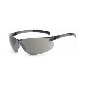 Radnor Classic Plus Series Safety Glasses With Gray Frame And Gray Polycarbonate Hard Coat Anti-Fog Lens