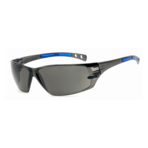 Radnor Cobalt Classic Series Safety Glasses With Charcoal Frame, Gray Anti-Fog Lens And Flexible Cushioned Temples