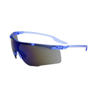 Radnor Saffire Safety Glasses With Blue Frame And Blue Mirror Lens