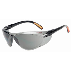 Radnor Action Series Safety Glasses With Clear Frame And Gray IndoorOutdoor Lens