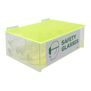 Radnor Clear 3" X 9" X 6" Acrylic Hinged Cover Safety Glass Dispenser