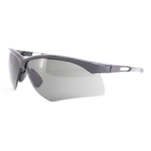 Radnor Premier Series Safety Glasses With Black Frame And Gray Polycarbonate Lens