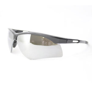 Radnor Premier Series Safety Glasses With Black Frame And Smoke Polycarbonate Mirror Lens