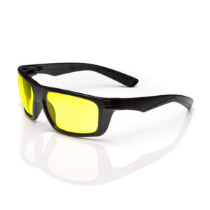 Radnor Dynamo Black Safety Glasses With Amber Anti-Scratch Lens
