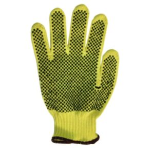 RADNOR DUPONT KEVLAR BRAND FIBER CUT RESISTANT GLOVES WITH PVC DOT COATED BOTH SIDES