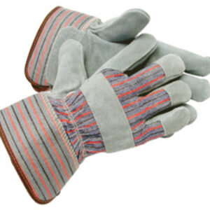 Radnor Large Gray Select Shoulder Grade Leather Fleece Lined Cold Weather Gloves