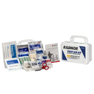 Radnor White Plastic Portable Or Wall Mounted 10 Person First Aid Kit