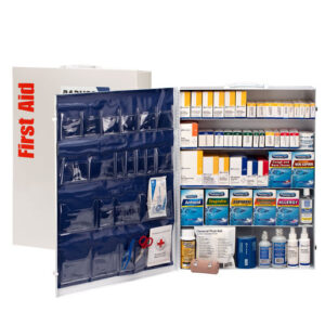 Radnor White Metal Portable Or Wall Mounted 200 Person 5 Shelf First Aid Cabinet With Medicinals