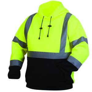Type R Class 3 Hooded Sweatshirt,  Black Bottom, Lime,