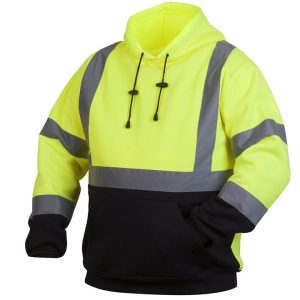 Type R Class 3 Hooded Sweatshirt,  Black Bottom, Lime,