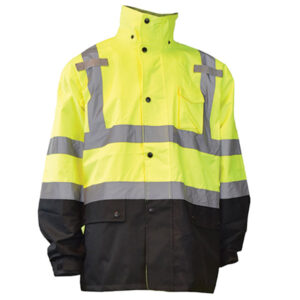 RADIANS RW30 GENERAL PURPOSE RAIN JACKET, , HI-VIS GREEN, 1/EACH