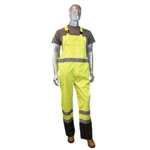 RADIANS RW30 GENERAL PURPOSE RAIN BIB PANTS, , HI-VIS GREEN, 1/EACH
