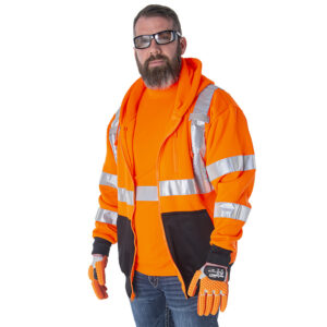 Cor-Brite Type R Class 3 Hooded Sweatshirt, Orange,