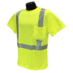 RADIANS CLASS 2 HIGH VISIBILITY SAFETY T-SHIRT W/ MAXI-DRI, , HI-VIS LIME, 1/EACH