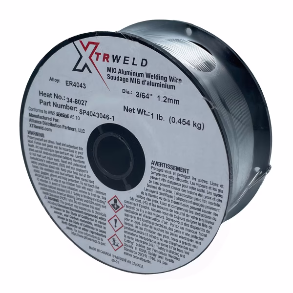 ER4043 Aluminum, Welding Wire .035 x 1Lb. Spool,