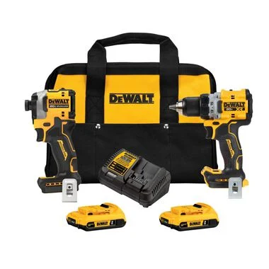 20V MAX  XR Brushless Cordless Drill/Driver and Impact Driver Combo Kit, 1/2 in Drill Driver, 1/4 in Impact Driver