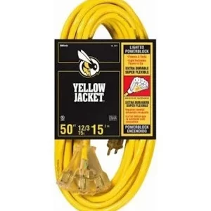 Southwire Yellow Jacket Outdoor Extension Cord w/ 3 Outlet Lighted Power Block