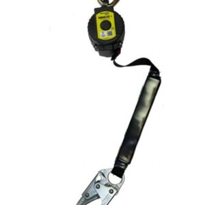 Turbolite Fall Limiter, Vectran, 6 ft, Carabiner, Locking Rebar Hook, 420 lb, 1 Leg